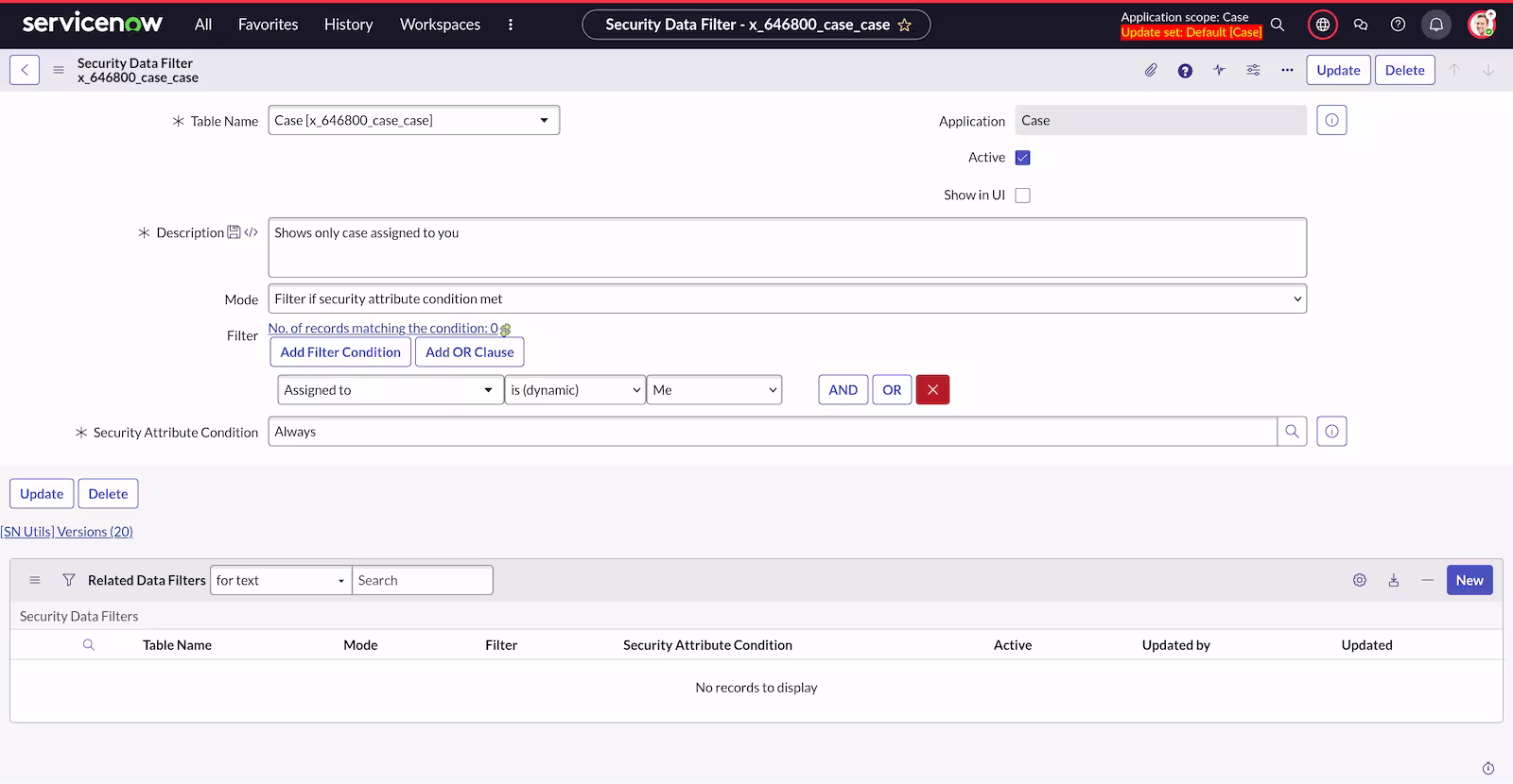 New Data security data filter